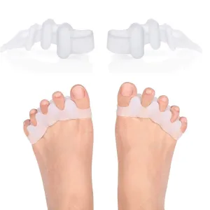 4X Zehenspreizer Hallux Valgus 2 Unterschiedliche Paar - Premium-Set - Super weich, komfortabel und Hohe Lebensdauer - Mit Zufriedenheitsgarantie - BPA Frei