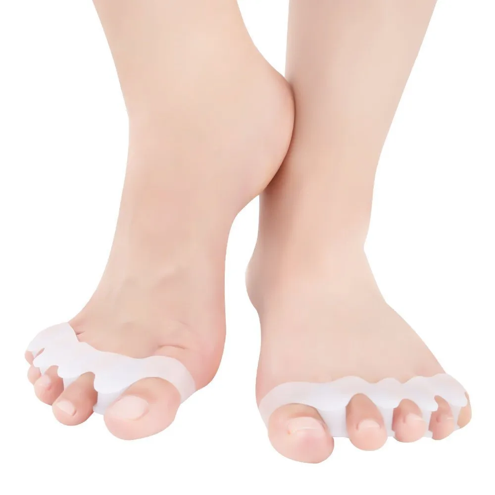 4X Zehenspreizer Hallux Valgus 2 Unterschiedliche Paar - Premium-Set - Super weich, komfortabel und Hohe Lebensdauer - Mit Zufriedenheitsgarantie - BPA Frei