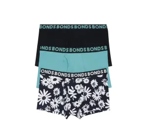 6 x Bonds Mens Everyday Trunks Underwear Flower Multi Black Undies