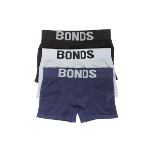 6 x Bonds Mens Seamless Black/ Grey/ Navy Trunks Underwear