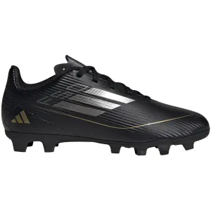 adidas F50 Club FxG Football Boots - Youth - Black/Iron Metallic/Gold