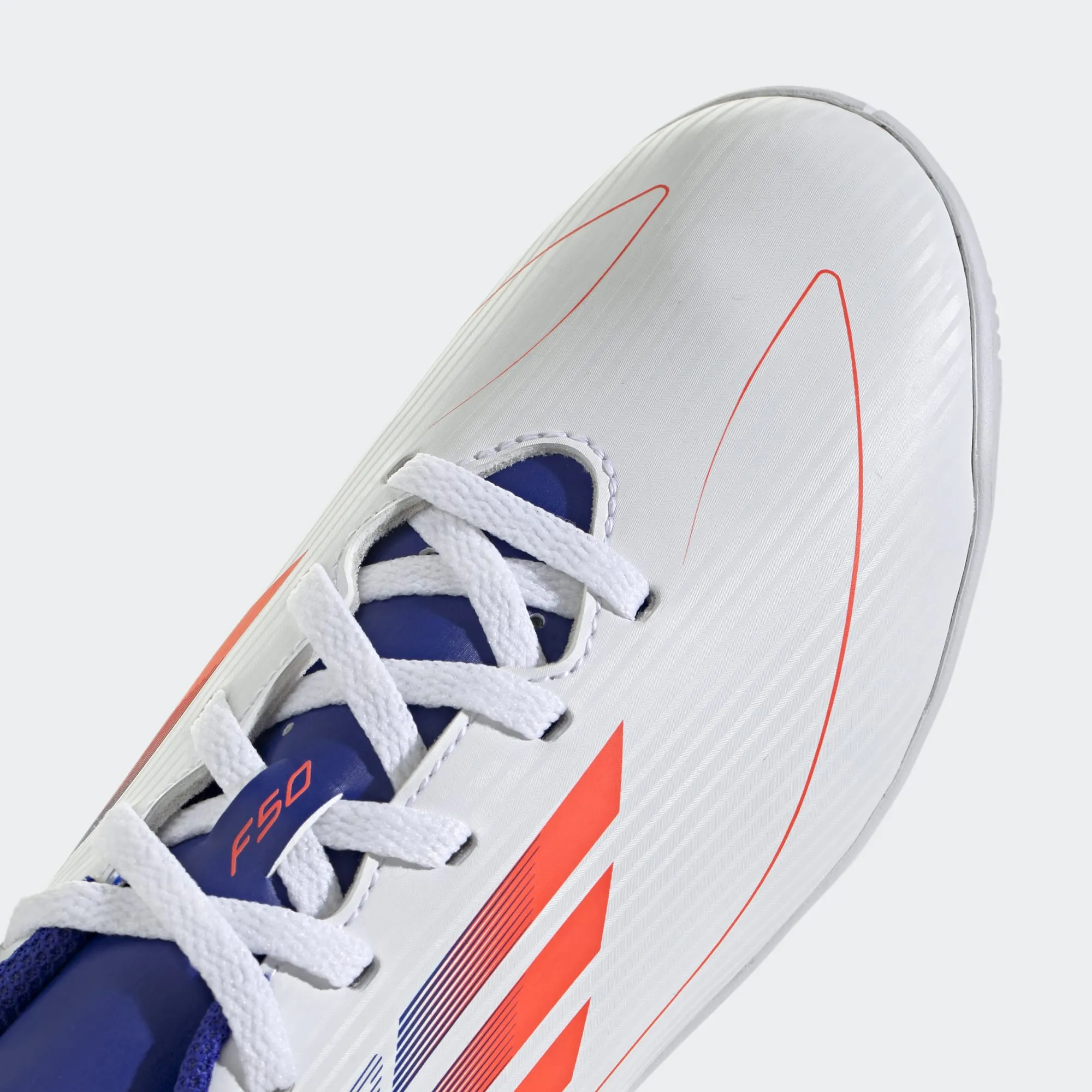 adidas F50 Club Indoor Boots- White/Red/Blue- JUNIOR