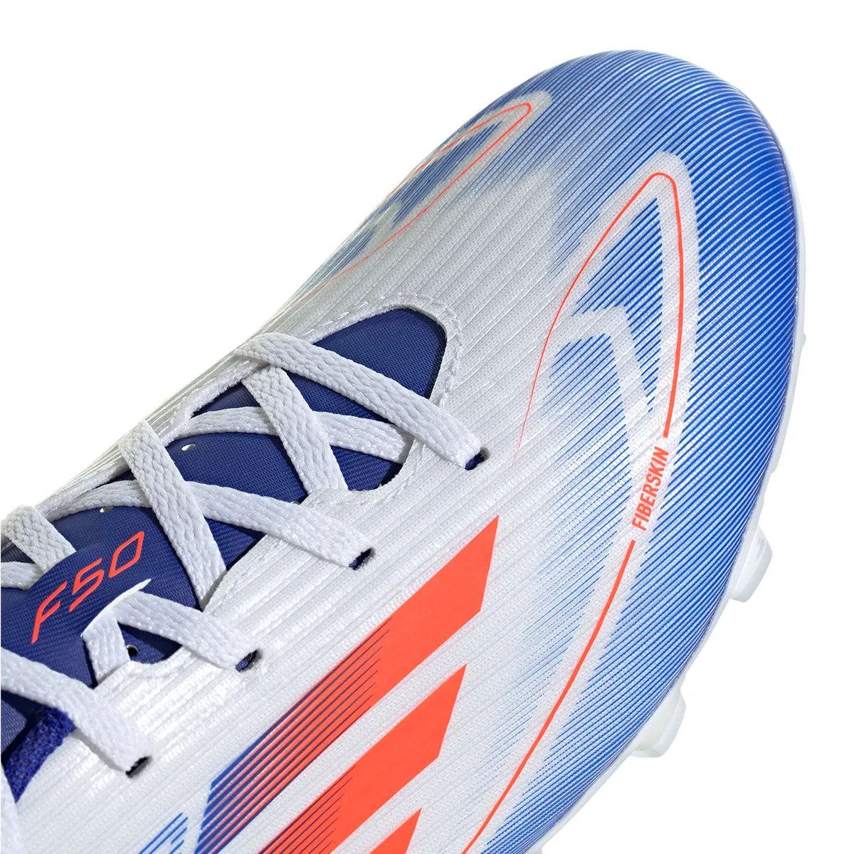 adidas F50 League FG/MG Football Boots - Adult - White/Red/Lucid Blue