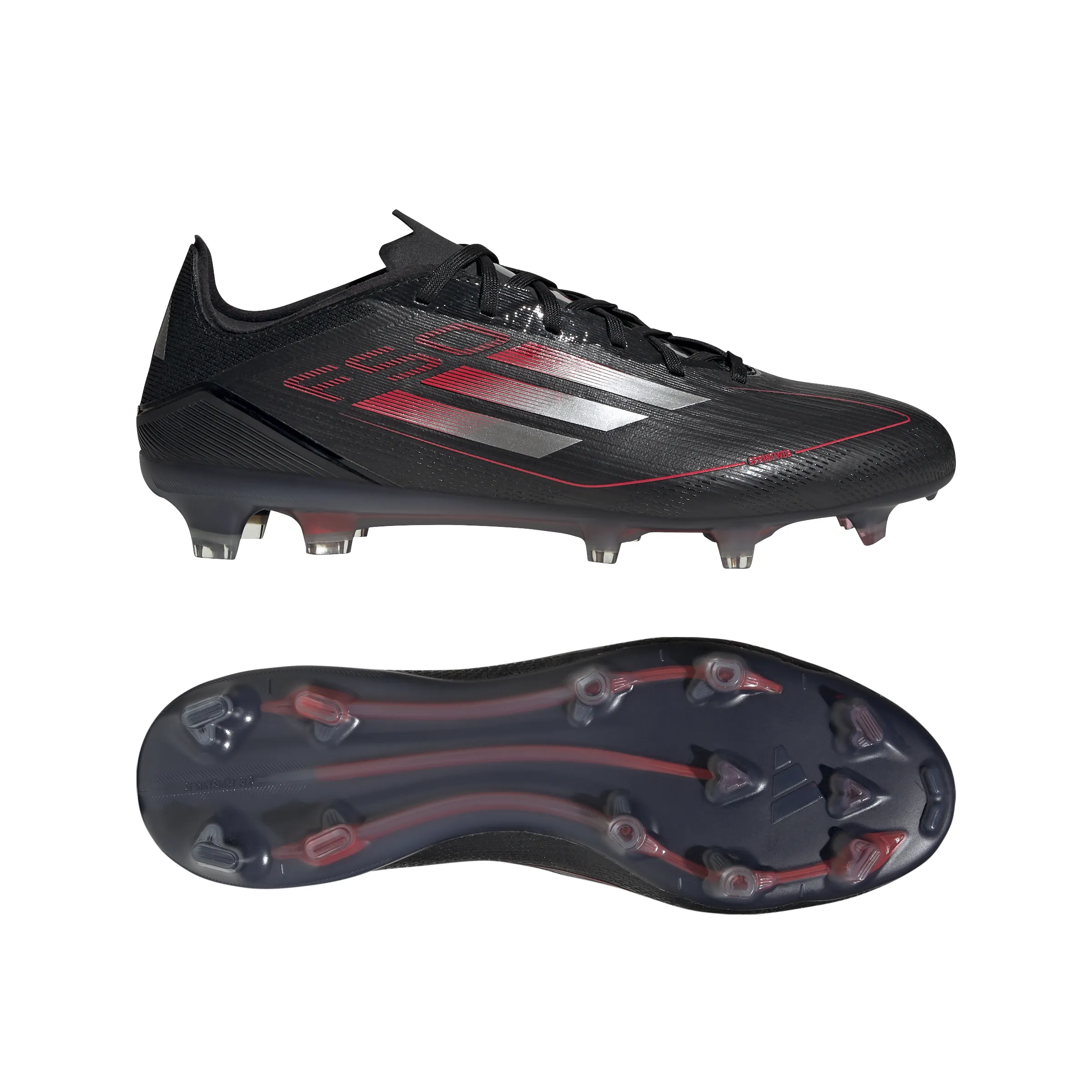 adidas F50 Pro FG Firm Ground - core black/iron met./lucid red