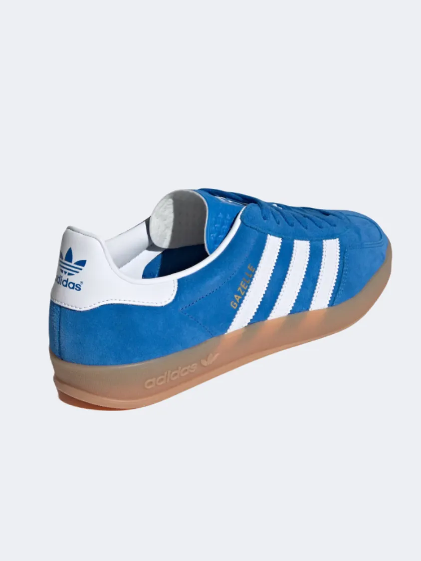 Adidas Gazelle Indoor Men Original Shoes Blue Bird/White/Gum