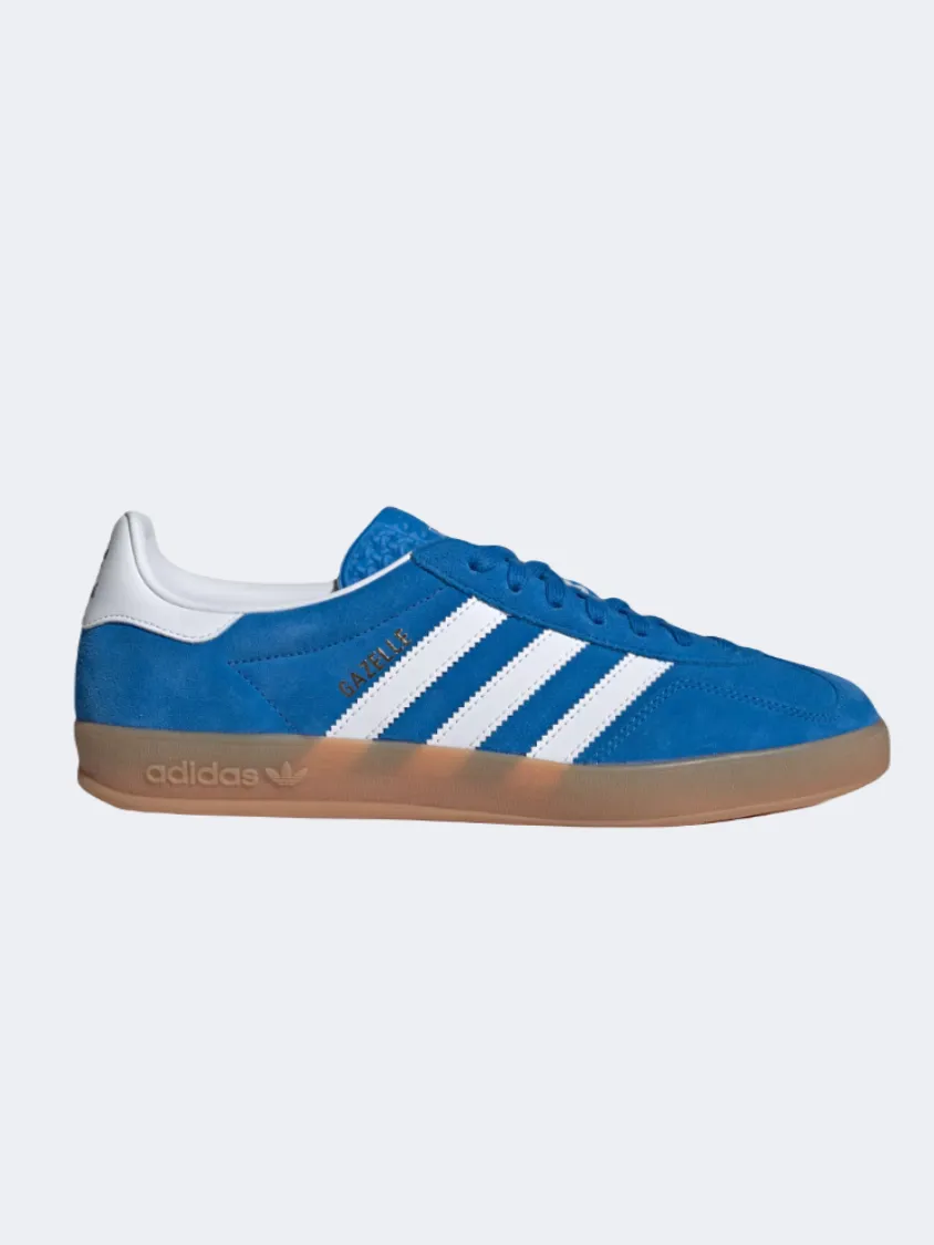 Adidas Gazelle Indoor Men Original Shoes Blue Bird/White/Gum