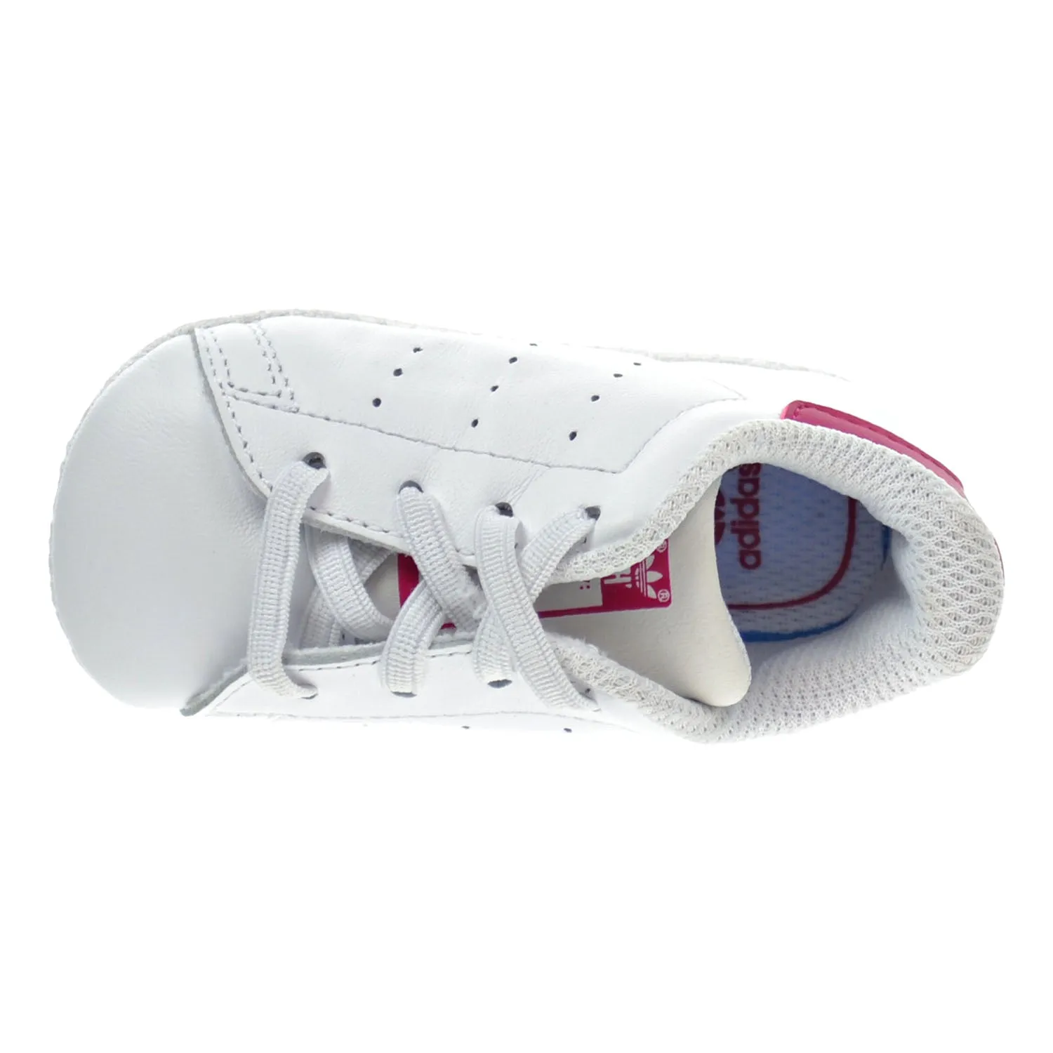 Adidas Stan Smith Crib's Shoes White/White/Bold Pink