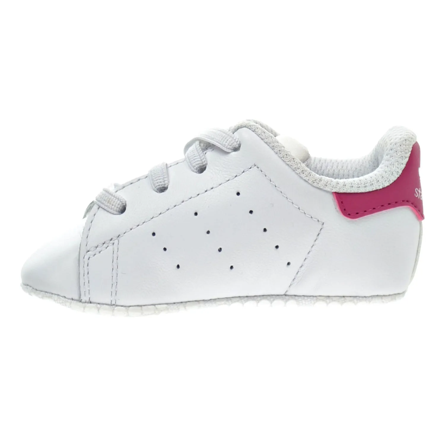 Adidas Stan Smith Crib's Shoes White/White/Bold Pink