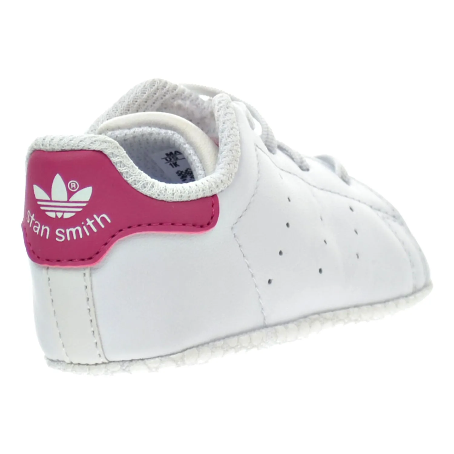 Adidas Stan Smith Crib's Shoes White/White/Bold Pink