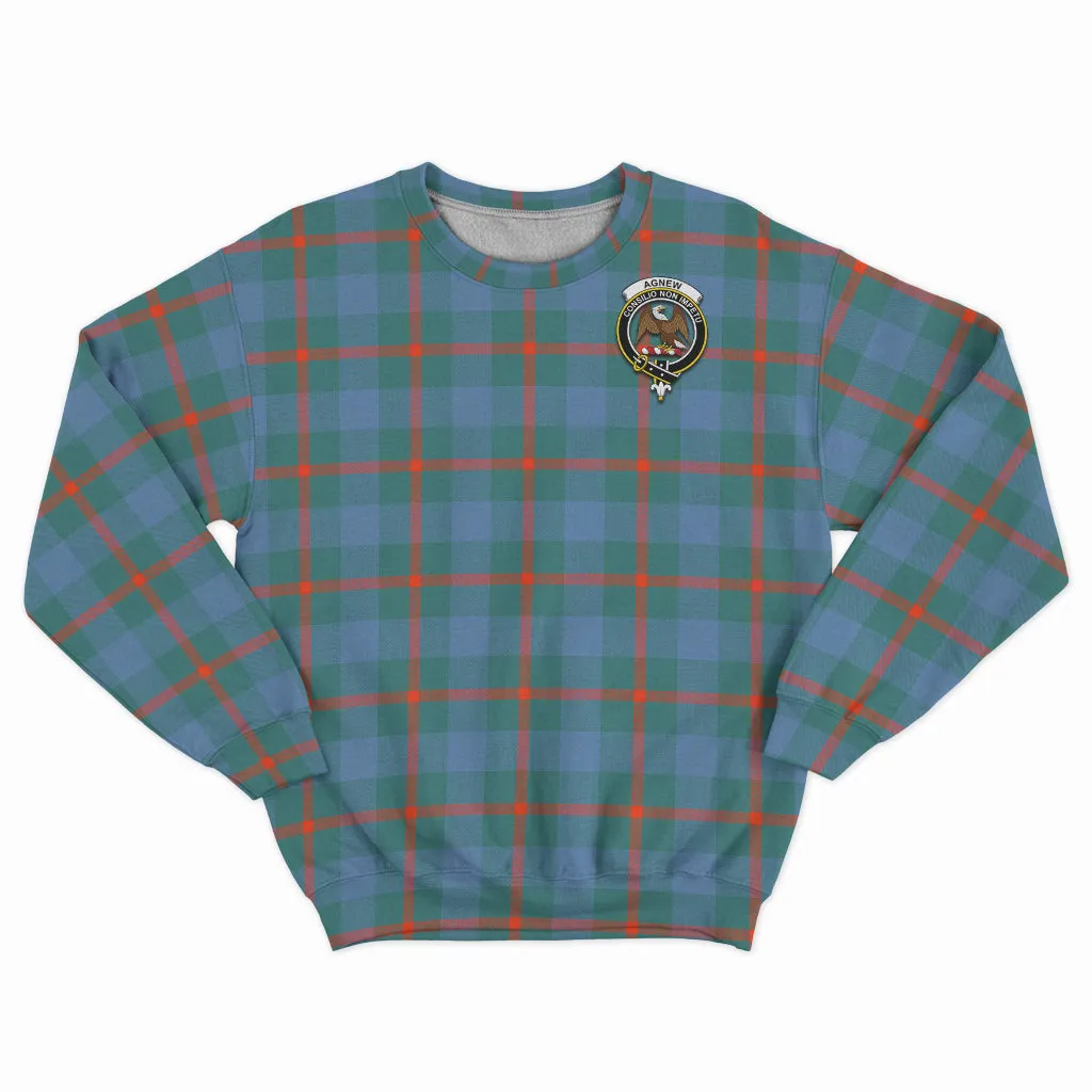 Agnew Ancient Tartan Sweatshirt with Family Crest