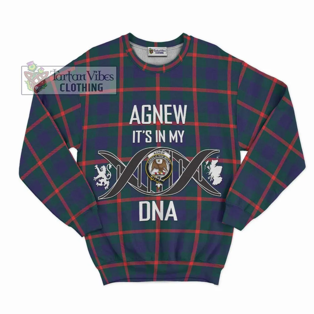 Agnew Tartan Sweatshirt with Family Crest DNA In Me Style