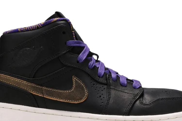 Air Jordan 1 Mid Noveau 'BHM' Sneakers, Black