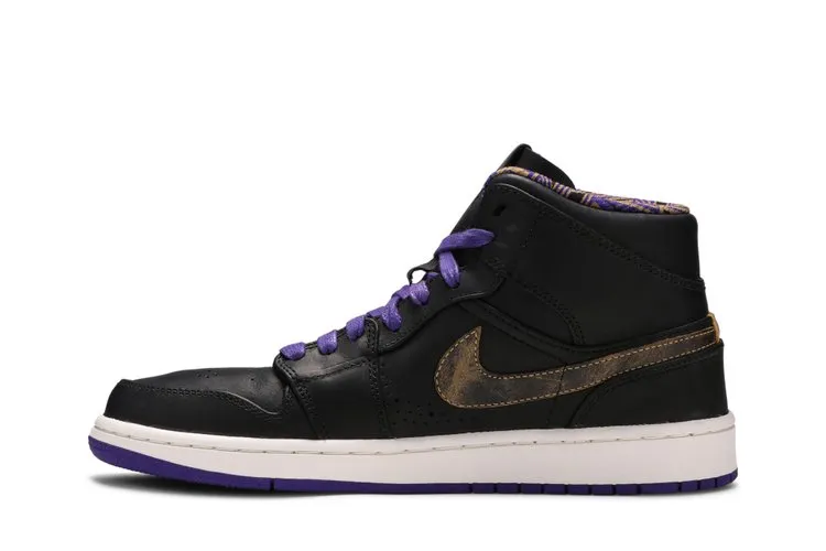 Air Jordan 1 Mid Noveau 'BHM' Sneakers, Black