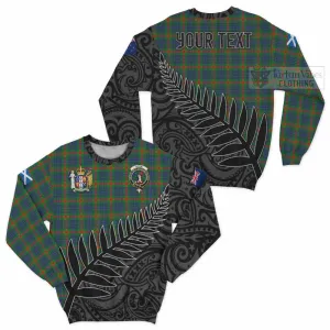 Aiton Crest Tartan Sweatshirt with New Zealand Silver Fern Half Style