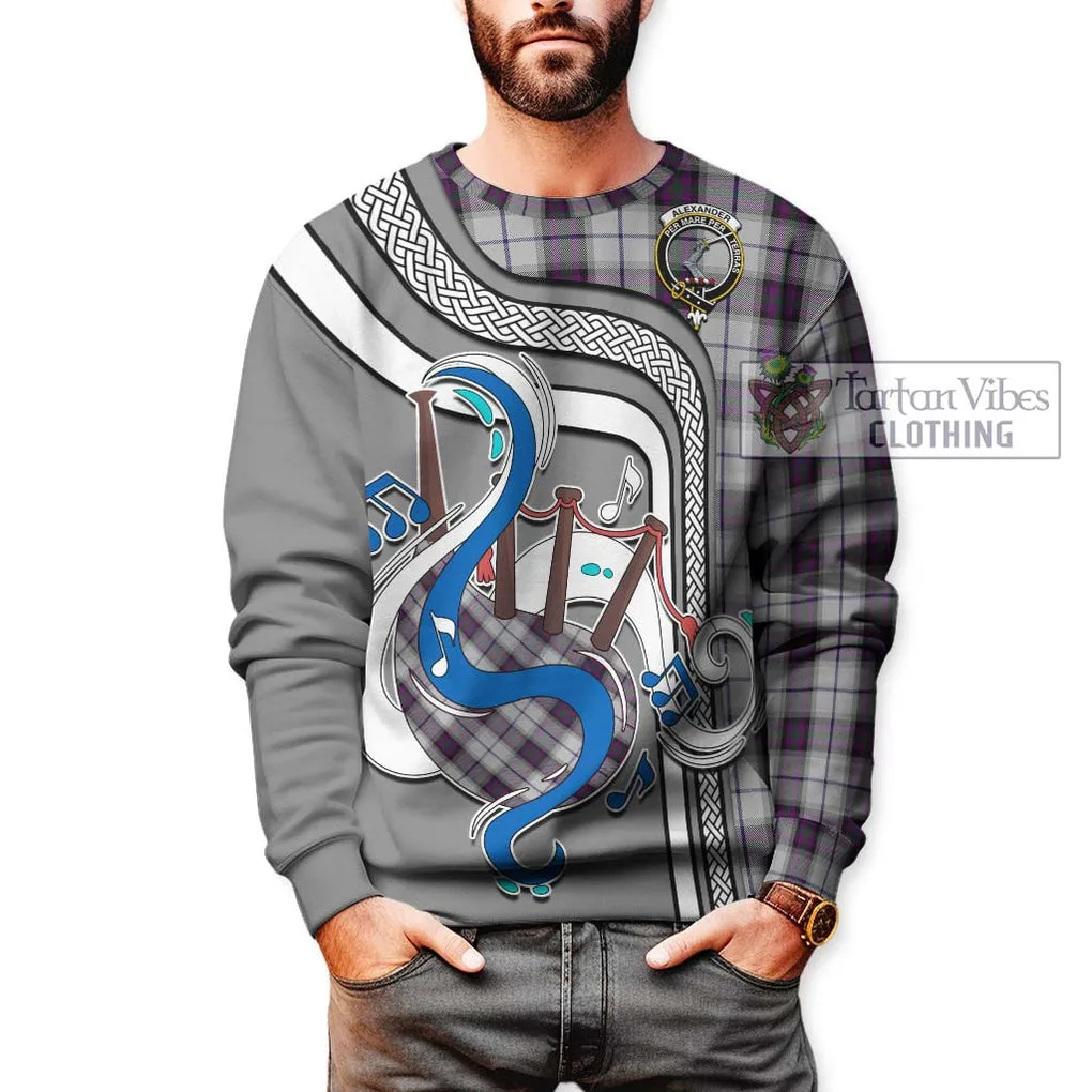 Alexander of Menstry Dress Tartan Sweatshirt with Epic Bagpipe Style