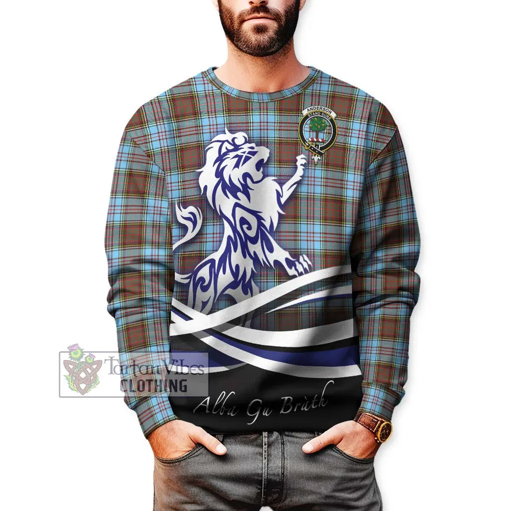 Anderson Ancient Tartan Sweatshirt with Alba Gu Brath Regal Lion Emblem