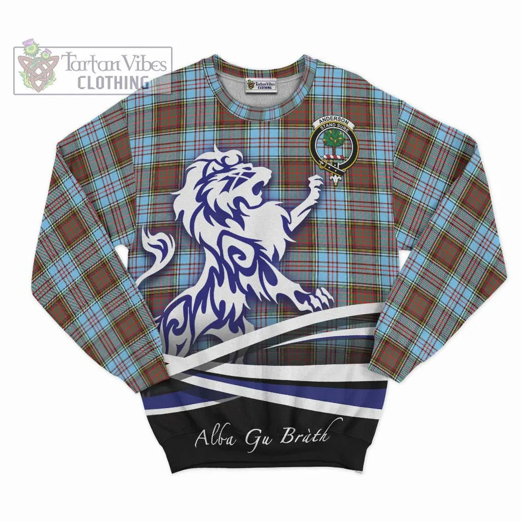 Anderson Ancient Tartan Sweatshirt with Alba Gu Brath Regal Lion Emblem