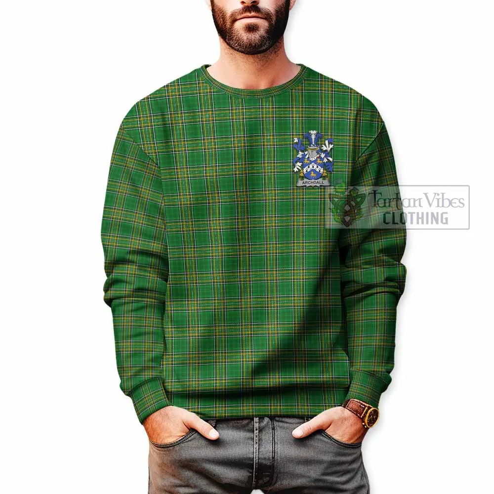 Archdall Irish Clan Tartan Sweatshirt with Coat of Arms