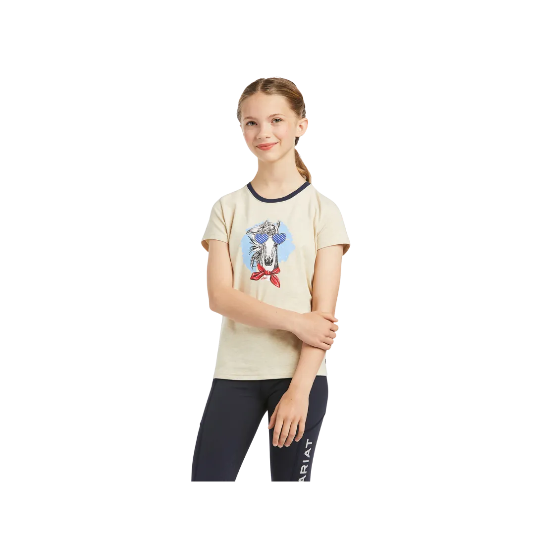 Ariat Girl's Fabulous Oatmeal Heather T-Shirt