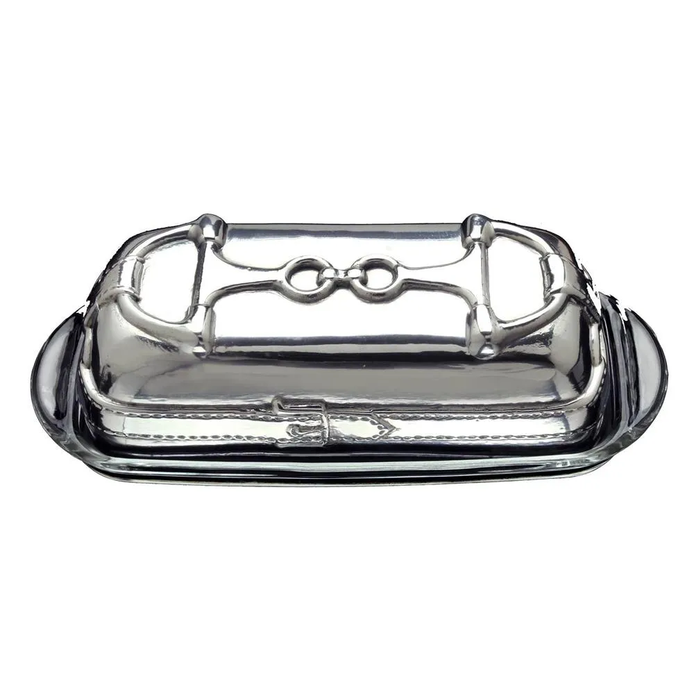 Arthur Court Equestrian Butter Dish