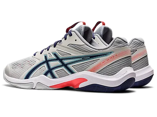 Asics Gel Blade 8 Badminton Shoe - Glacier Grey/ Sunrise Red