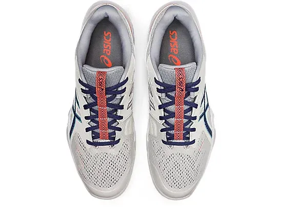 Asics Gel Blade 8 Badminton Shoe - Glacier Grey/ Sunrise Red