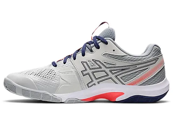 Asics Gel Blade 8 Badminton Shoe - Glacier Grey/ Sunrise Red