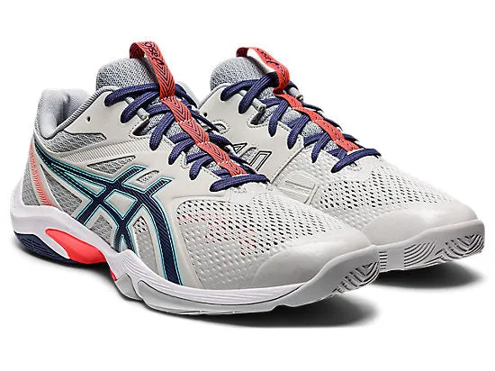 Asics Gel Blade 8 Badminton Shoe - Glacier Grey/ Sunrise Red