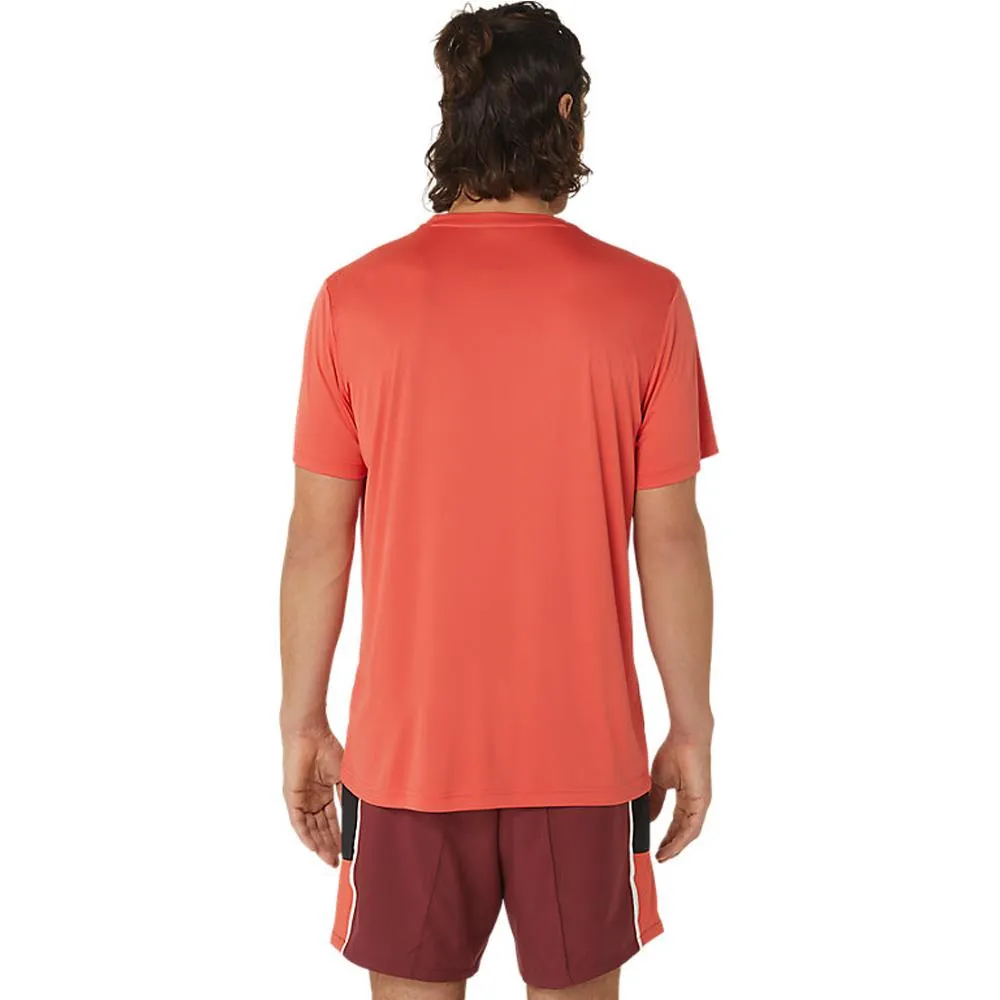 Asics Men's Court Graphic Tee - Red Snapper