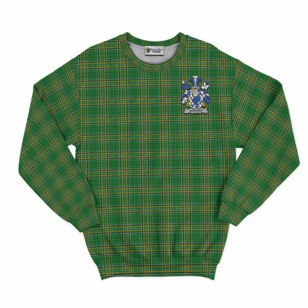 Aungier Irish Clan Tartan Sweatshirt with Coat of Arms