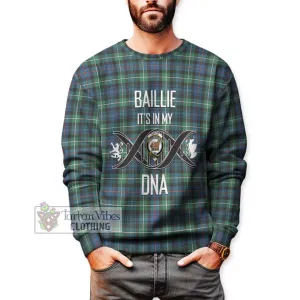 Baillie Ancient Tartan Sweatshirt with Family Crest DNA In Me Style