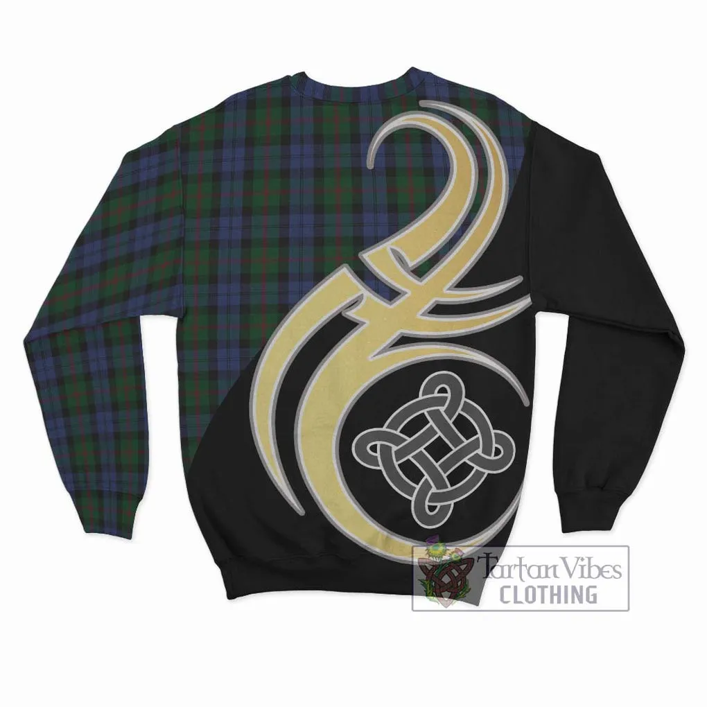 Baird Tartan Sweatshirt with Family Crest and Celtic Symbol Style