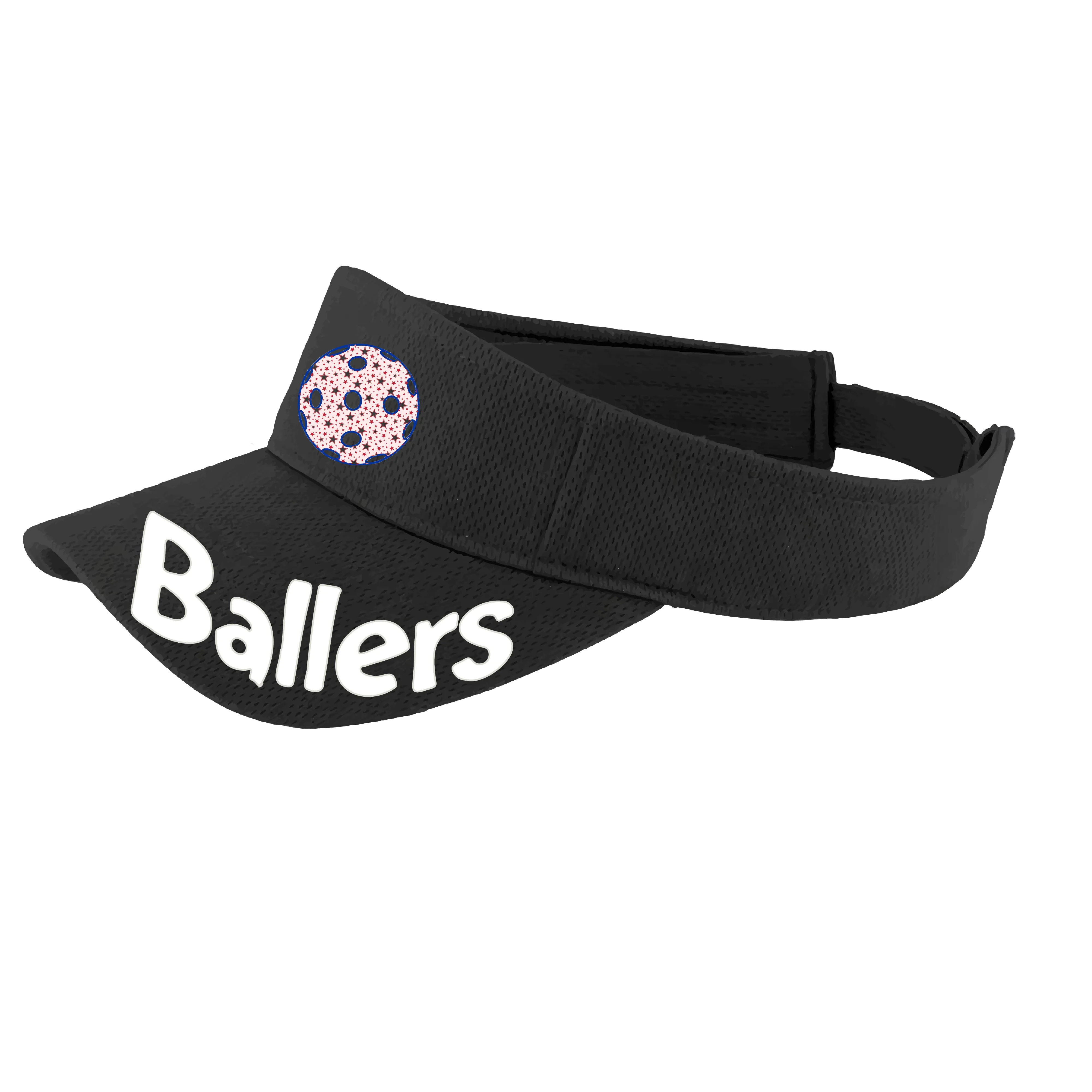 Ballers With Pickleballs (Customizable) | Pickleball Visors | Moisture Wicking 100% Polyester