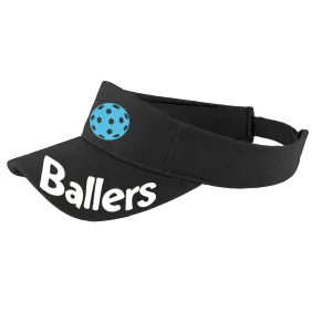 Ballers With Pickleballs (Customizable) | Pickleball Visors | Moisture Wicking 100% Polyester