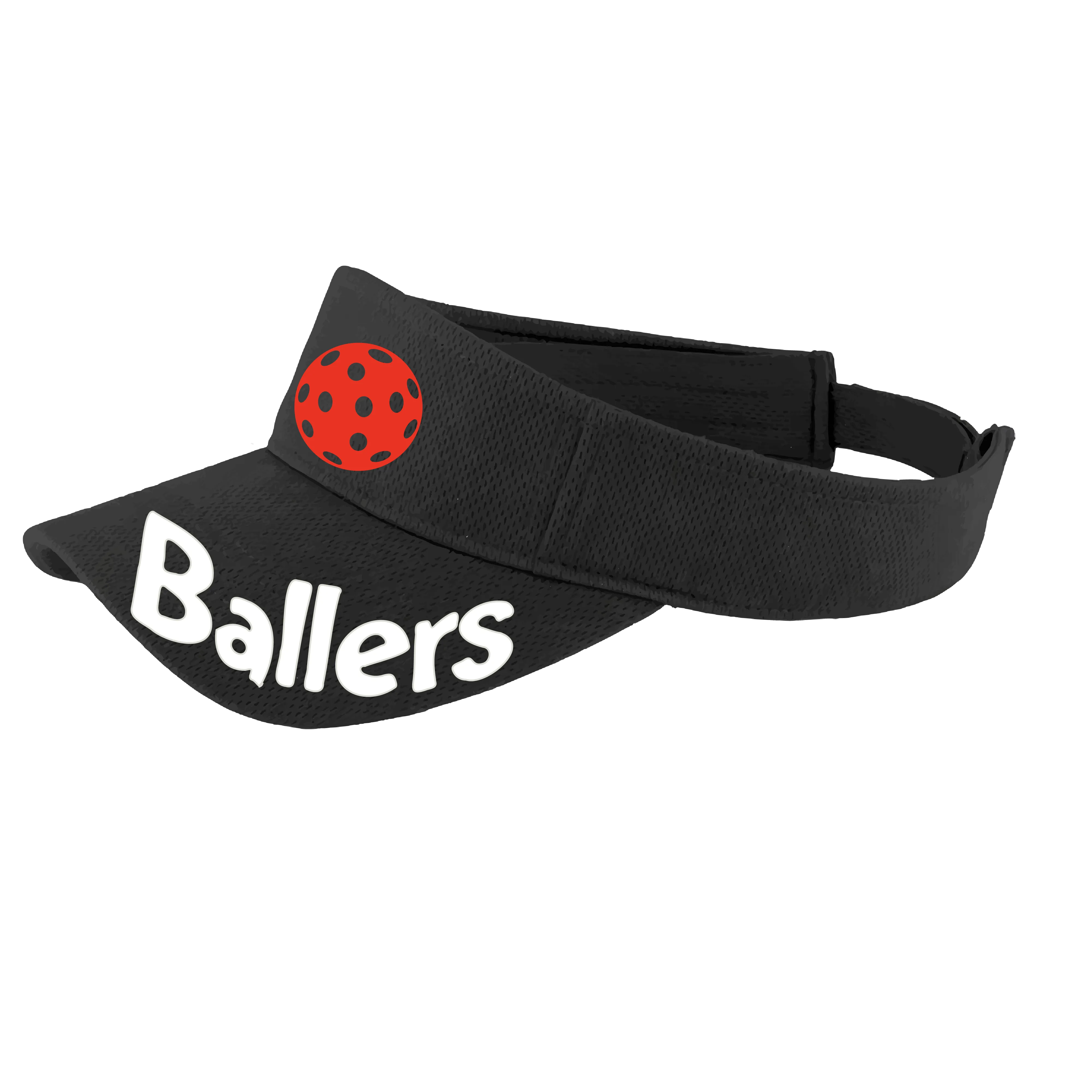 Ballers With Pickleballs (Customizable) | Pickleball Visors | Moisture Wicking 100% Polyester