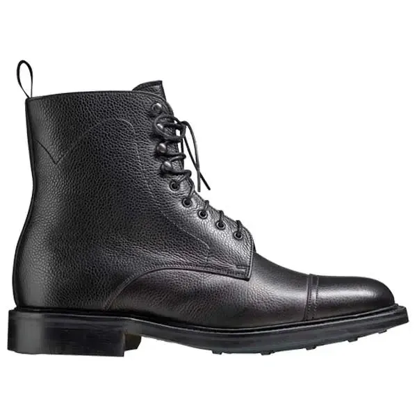 BARKER Donegal Boots - Mens Toe Cap - Black Calf