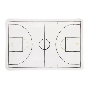 Basketball Court Shaped Paper Plate