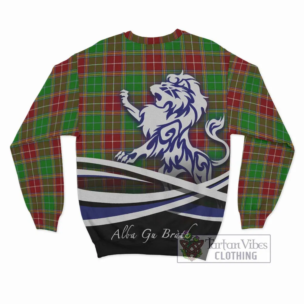 Baxter Modern Tartan Sweatshirt with Alba Gu Brath Regal Lion Emblem