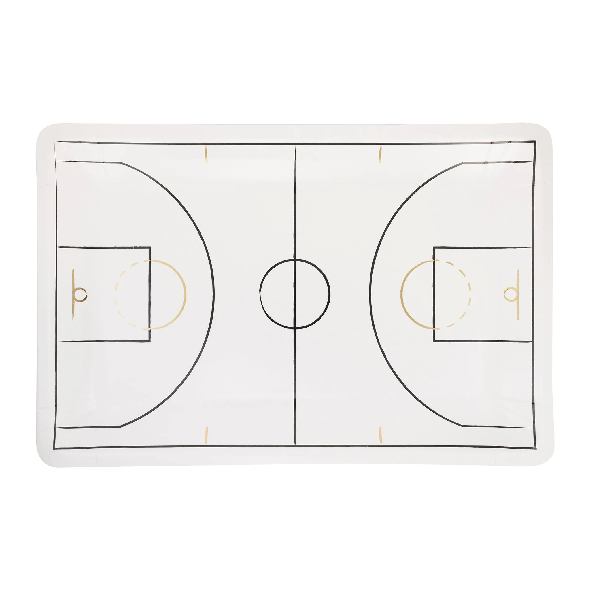 BBL1041 - Basketball Court Shaped Paper Plate