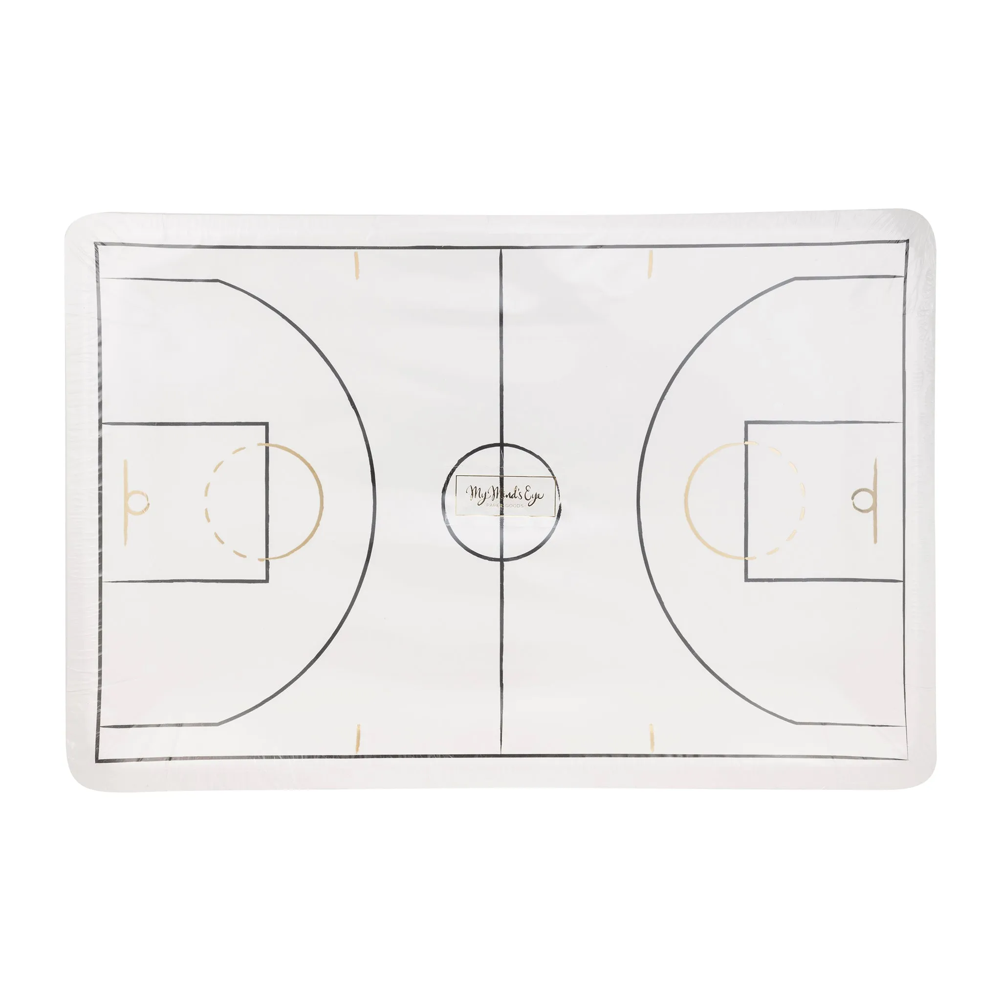 BBL1041 - Basketball Court Shaped Paper Plate