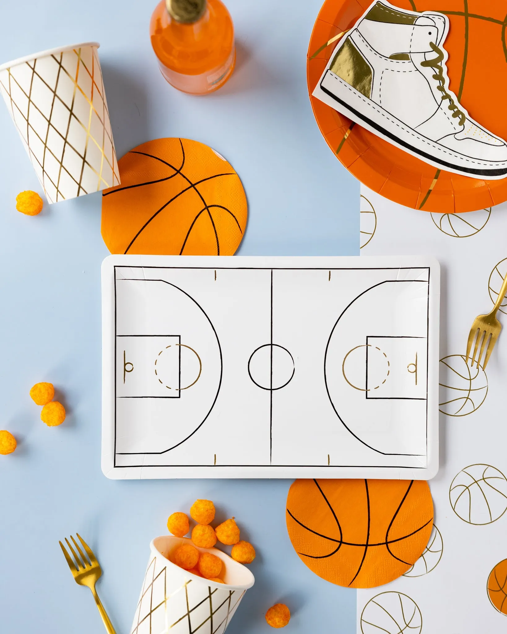 BBL1041 - Basketball Court Shaped Paper Plate