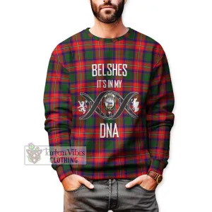 Belshes Tartan Sweatshirt with Family Crest DNA In Me Style