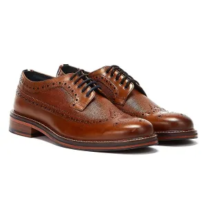 Ben Sherman Archie Brogue Leather Men's Tan Lace-Up Shoes