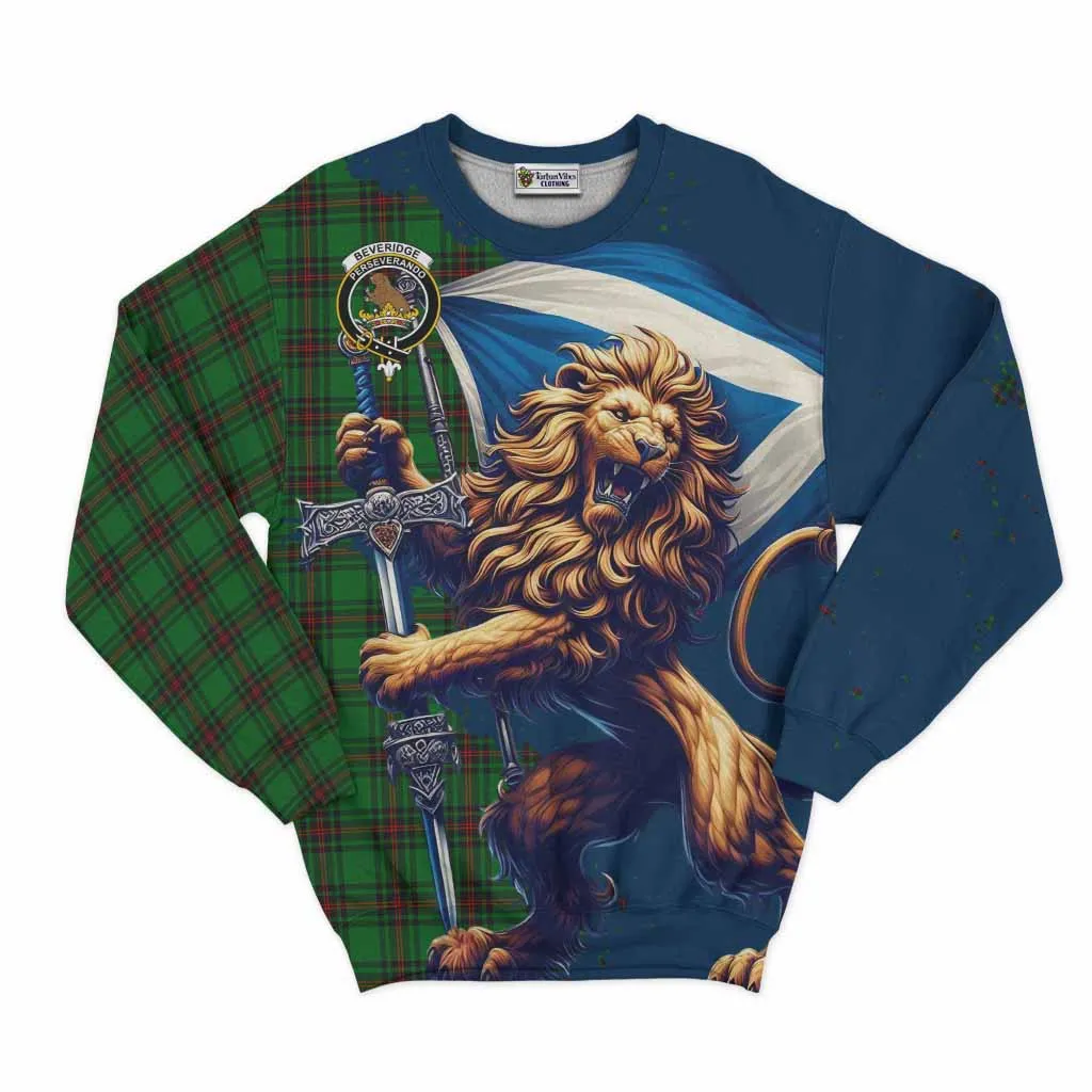 Beveridge Tartan Family Crest Sweatshirt with Scottish Majestic Lion