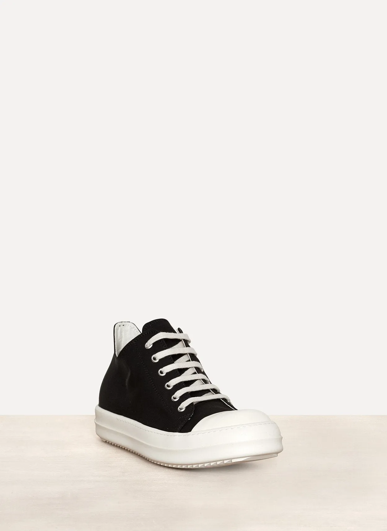 Black Nylon Twill Low Sneaks