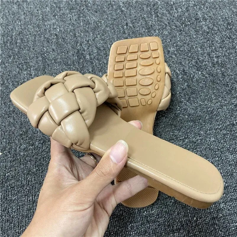 Braided 7cm High Heel Sandals