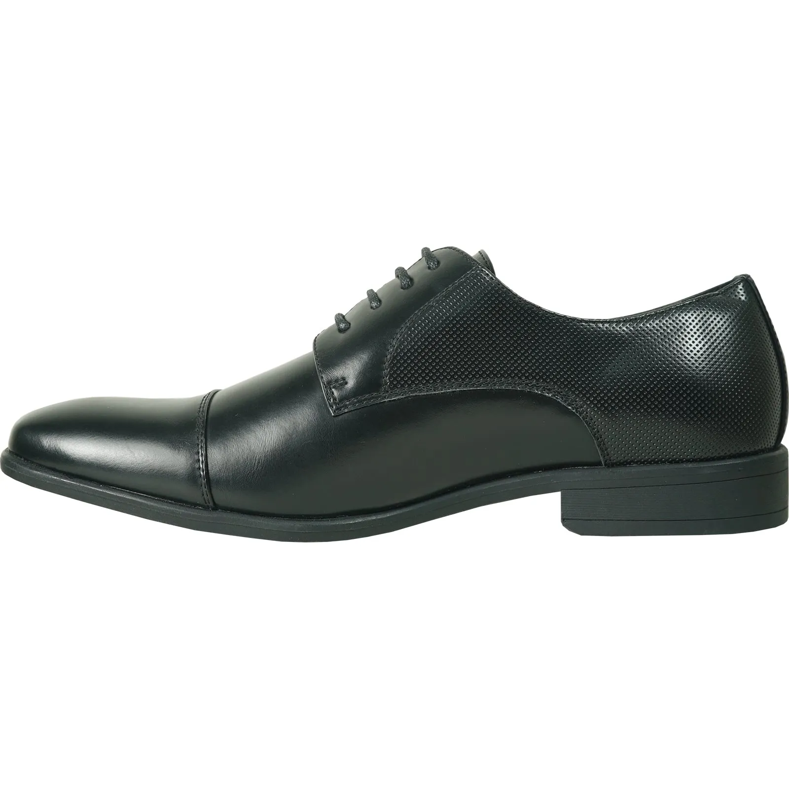 BRAVO Men Dress Shoe KING-6 Oxford Shoe Black - Medium and Wide Width Available