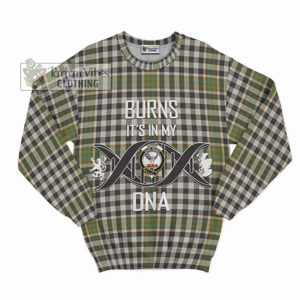 Burns Check Tartan Sweatshirt with Family Crest DNA In Me Style