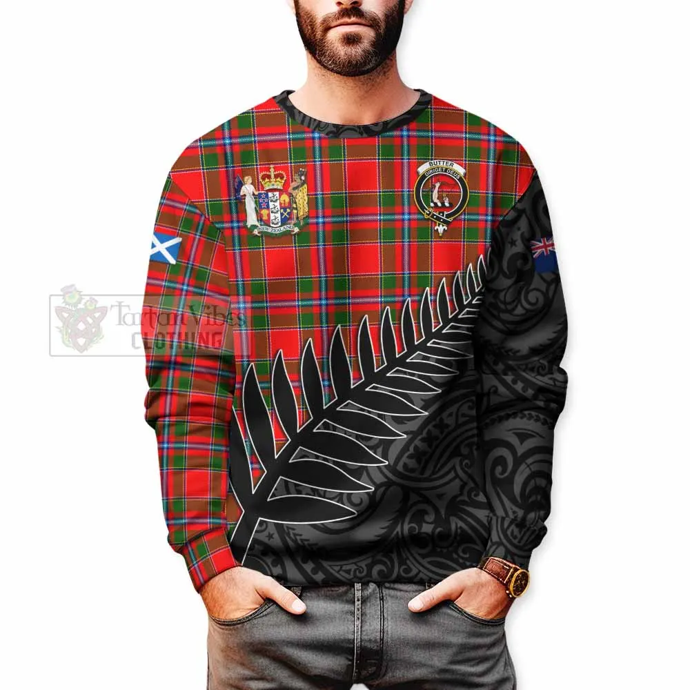 Butter Crest Tartan Sweatshirt with New Zealand Silver Fern Half Style