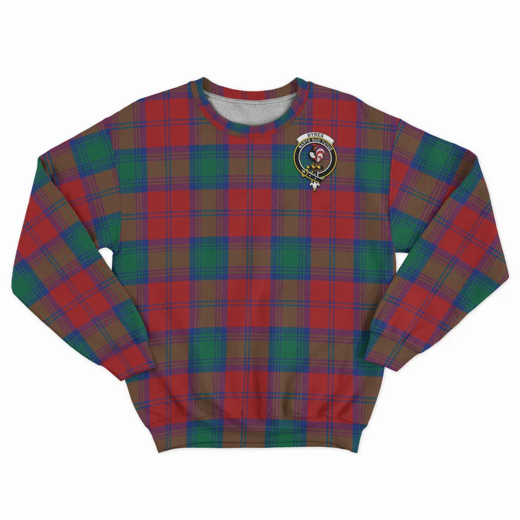 Byres (Byses) Tartan Sweatshirt with Family Crest